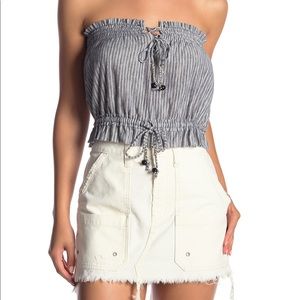 FP peppermint navy beach stripe tubetop